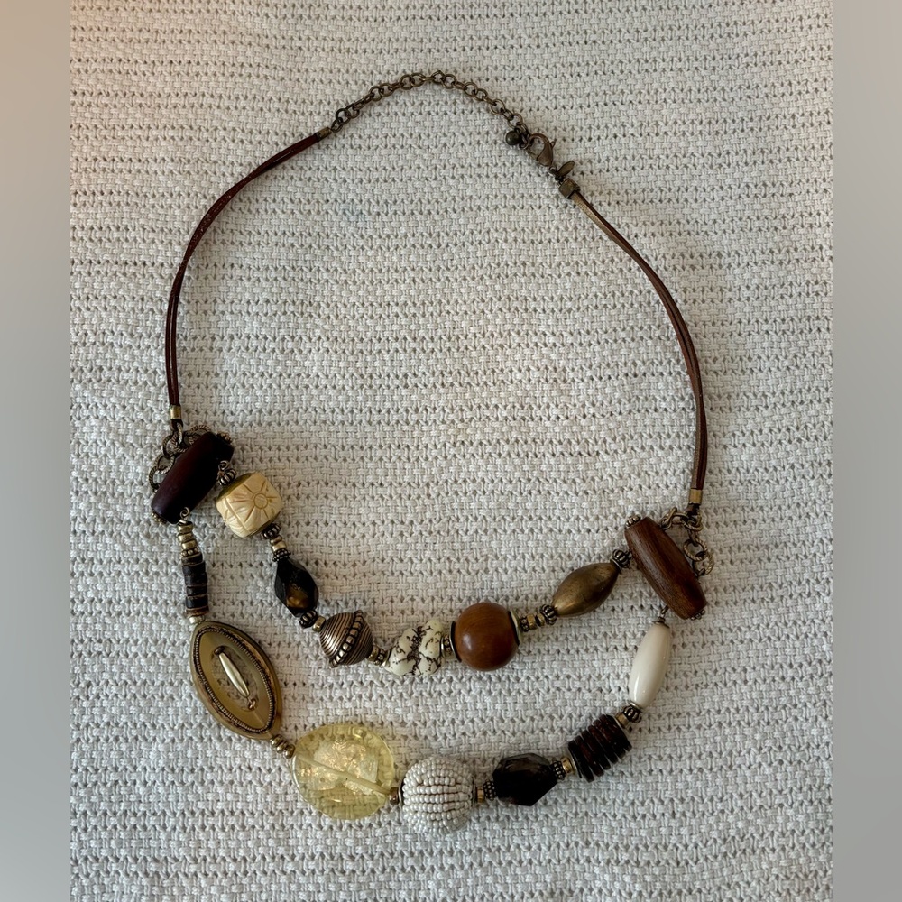 Bohemian Multi-Color Neutral Beaded Necklace